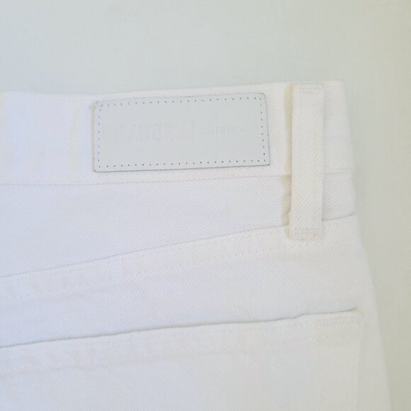 RE/DONE Originals Cutoff Ultra High Rise White Denim The Short Jean Shorts 28 - Picture 11 of 14